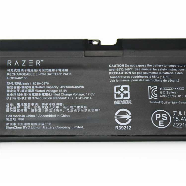 Razer Blade Pro 15 Standard edition 2019 batería