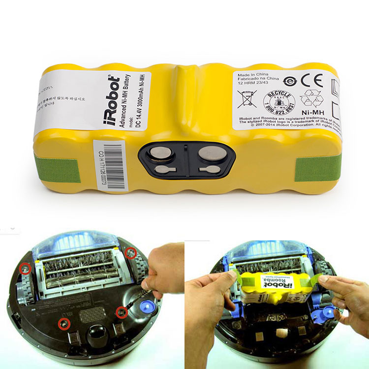 iRobot Roomba serie 500 - Batería para iRobot Roomba serie 500 600 529 527  550 560 570 601 620 630 650 655 660 - 3000mAh